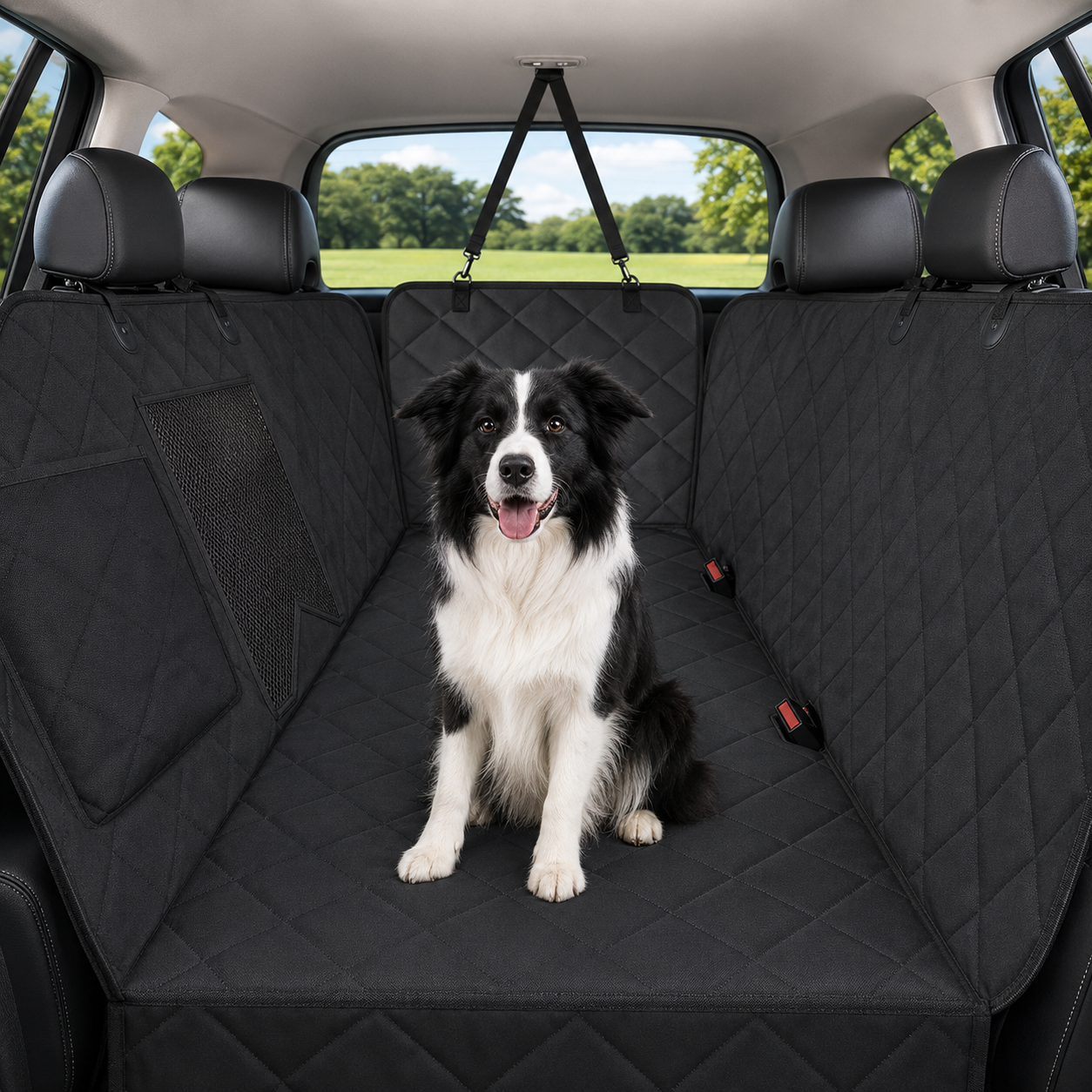 PawRide Max seat cover coverage and material view